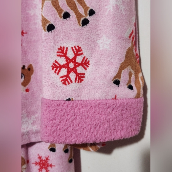 Kids Size Large Rudolph The Red Nosed Reindeer Pajamas Set "Team Rudolph" - Picture 7 of 10